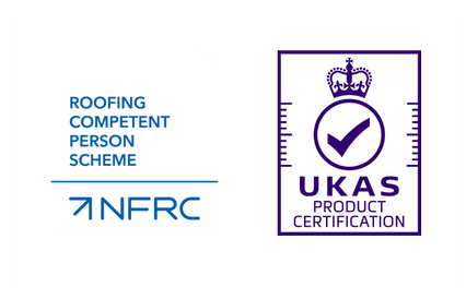 NFRC Competent Person Scheme and UKAS Product Certification 7717 logos